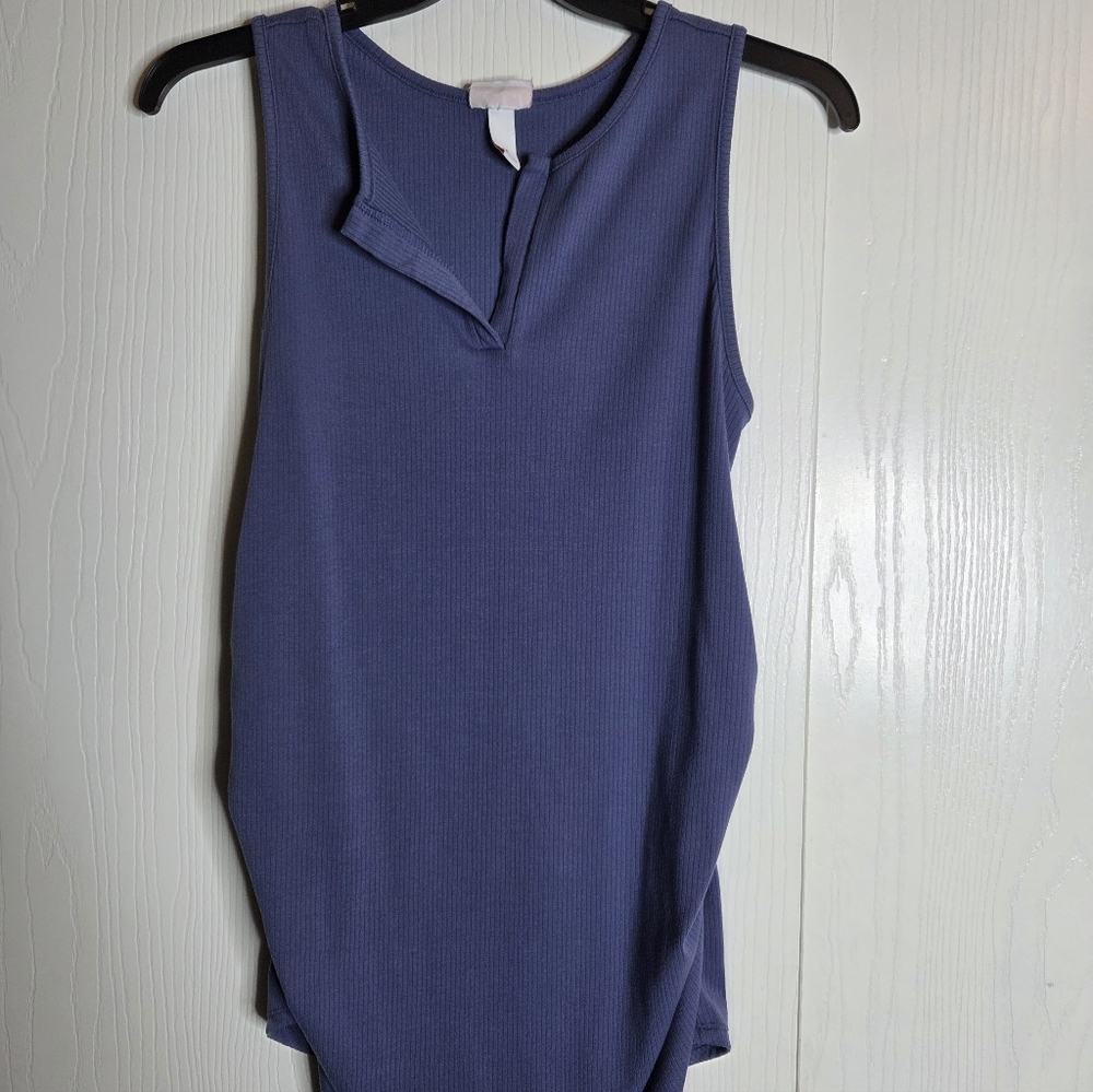 Isabel Maternity Ribbed Tank Top Size M